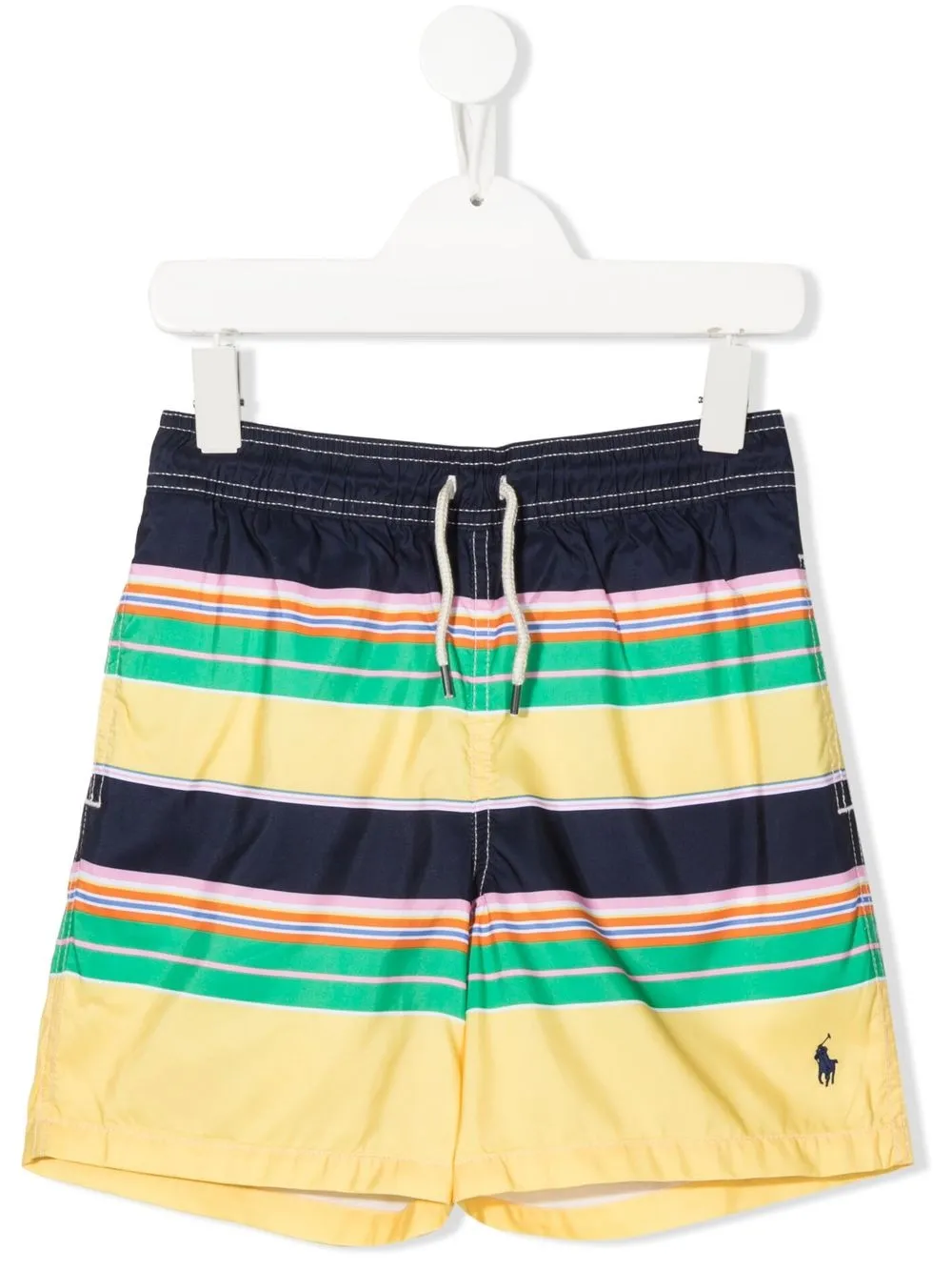 

Ralph Lauren Kids shorts de playa con rayas estampadas - Azul