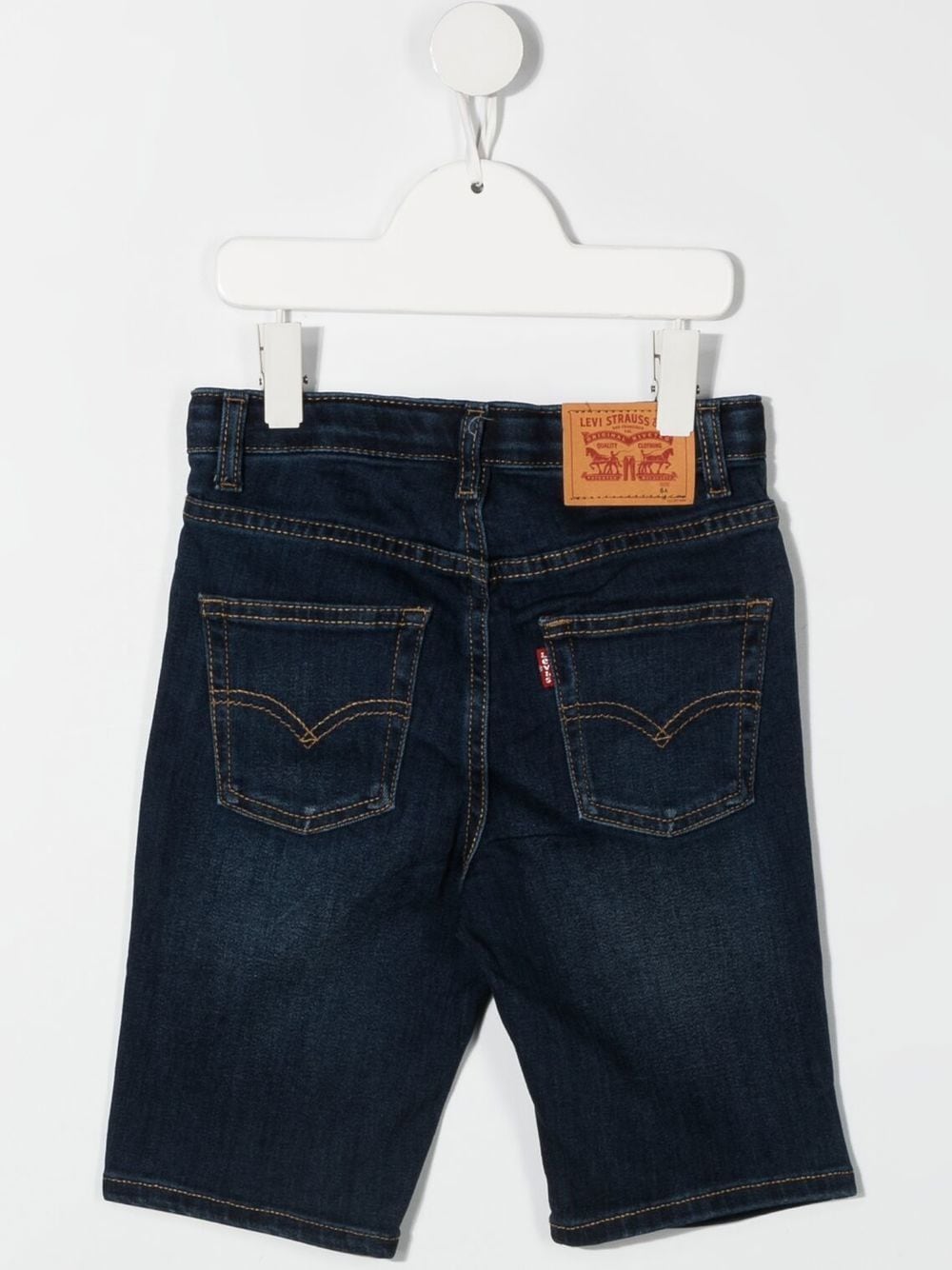 Shop Levi's Straight-leg Denim Shorts In Blue