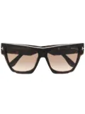 TOM FORD Eyewear Dove tortoise-shell square sunglasses - Brown