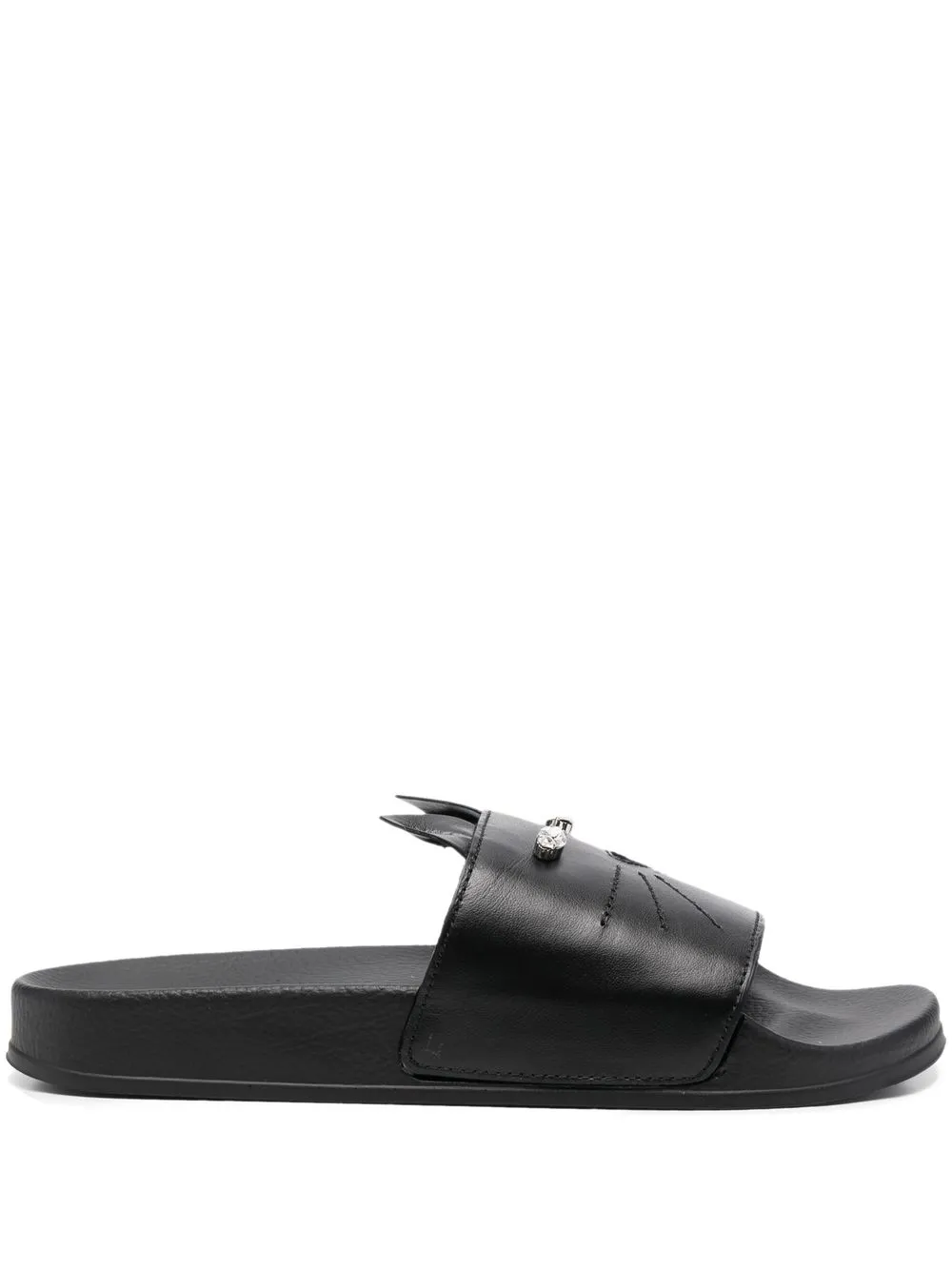 

Vivetta sandalias slip-on con detalle de cara de gato - Negro