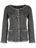 CHANEL Pre-Owned 2010s bouclé-knit wool jacket - Grey