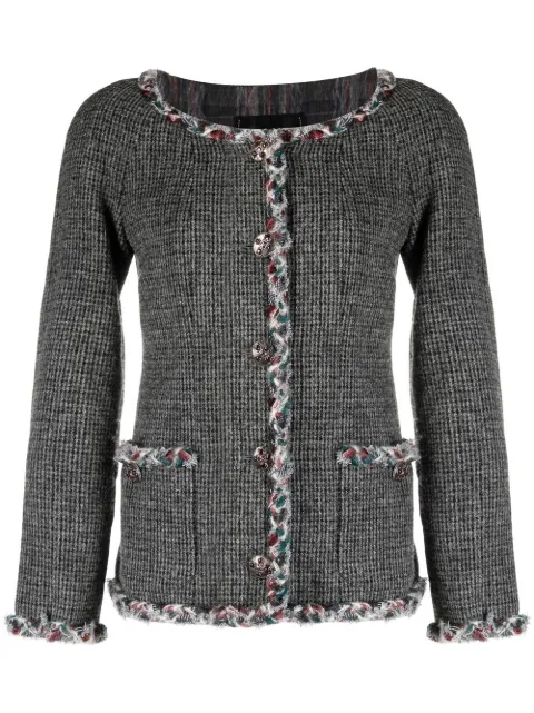 CHANEL Pre-Owned 2010s bouclé-knit wool jacket