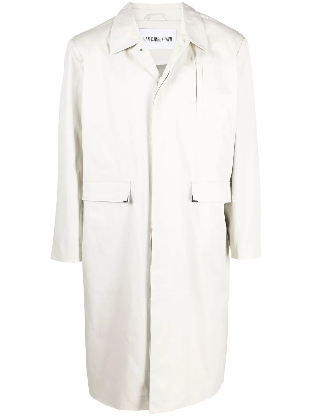 

Han Kjøbenhavn classic-collar trench coat - Neutrals