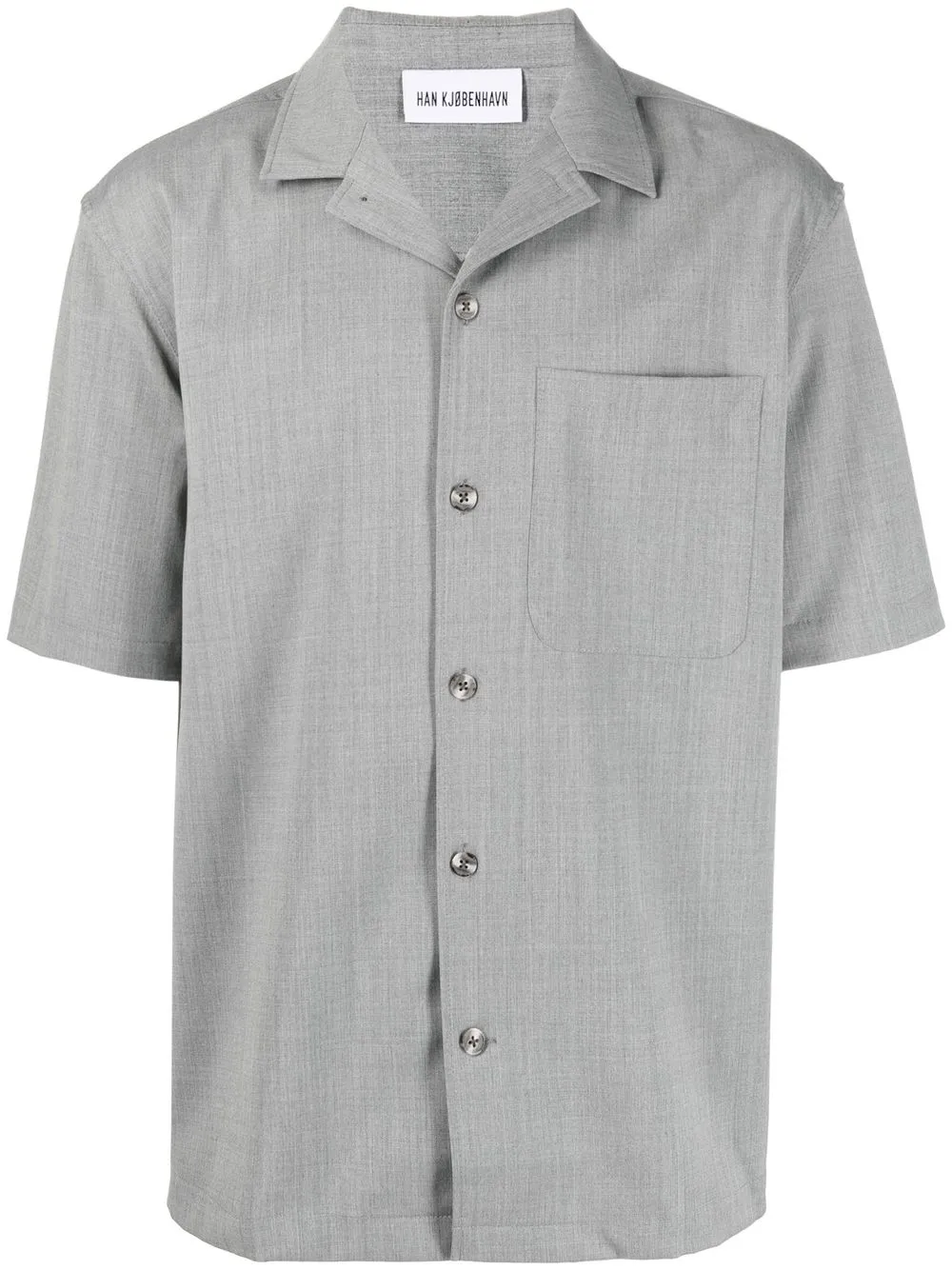 

Han Kjøbenhavn short-sleeve Cuban shirt - Grey
