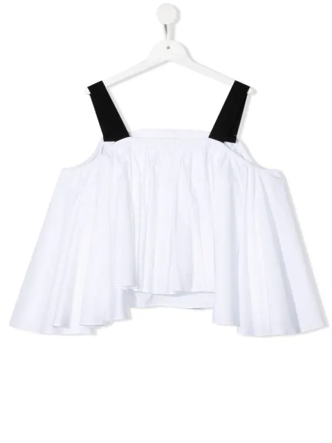 TWINSET Kids بلوزة قصيرة بسير متباين