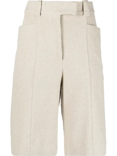 tailored-cut knee-length shorts | By 