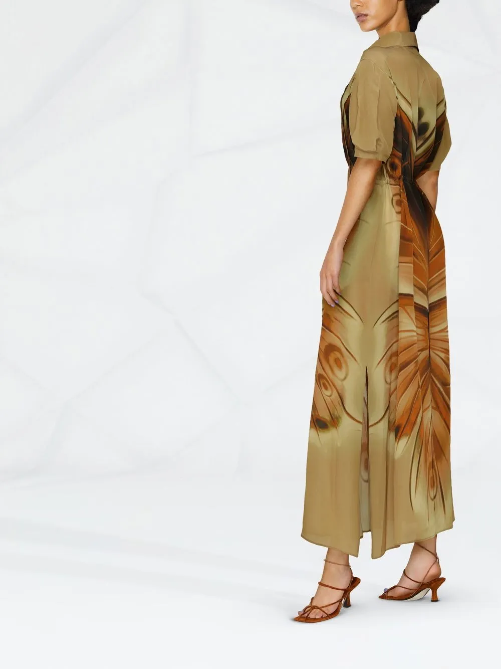 Alberta Ferretti Blousejurk met abstracte print Beige
