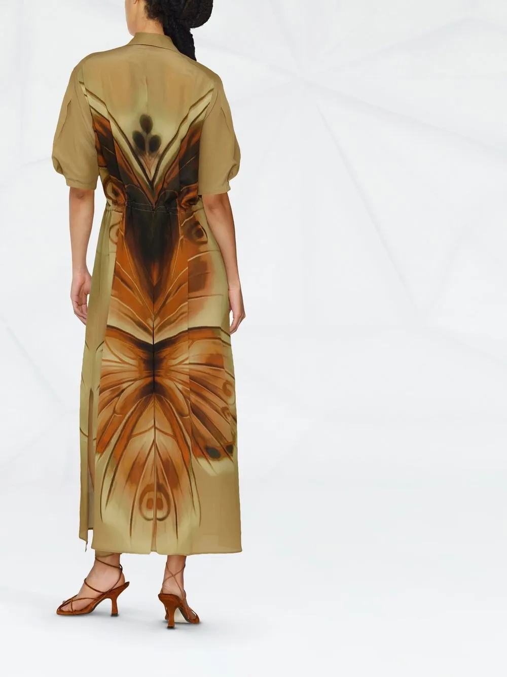 Alberta Ferretti Blousejurk met abstracte print Beige