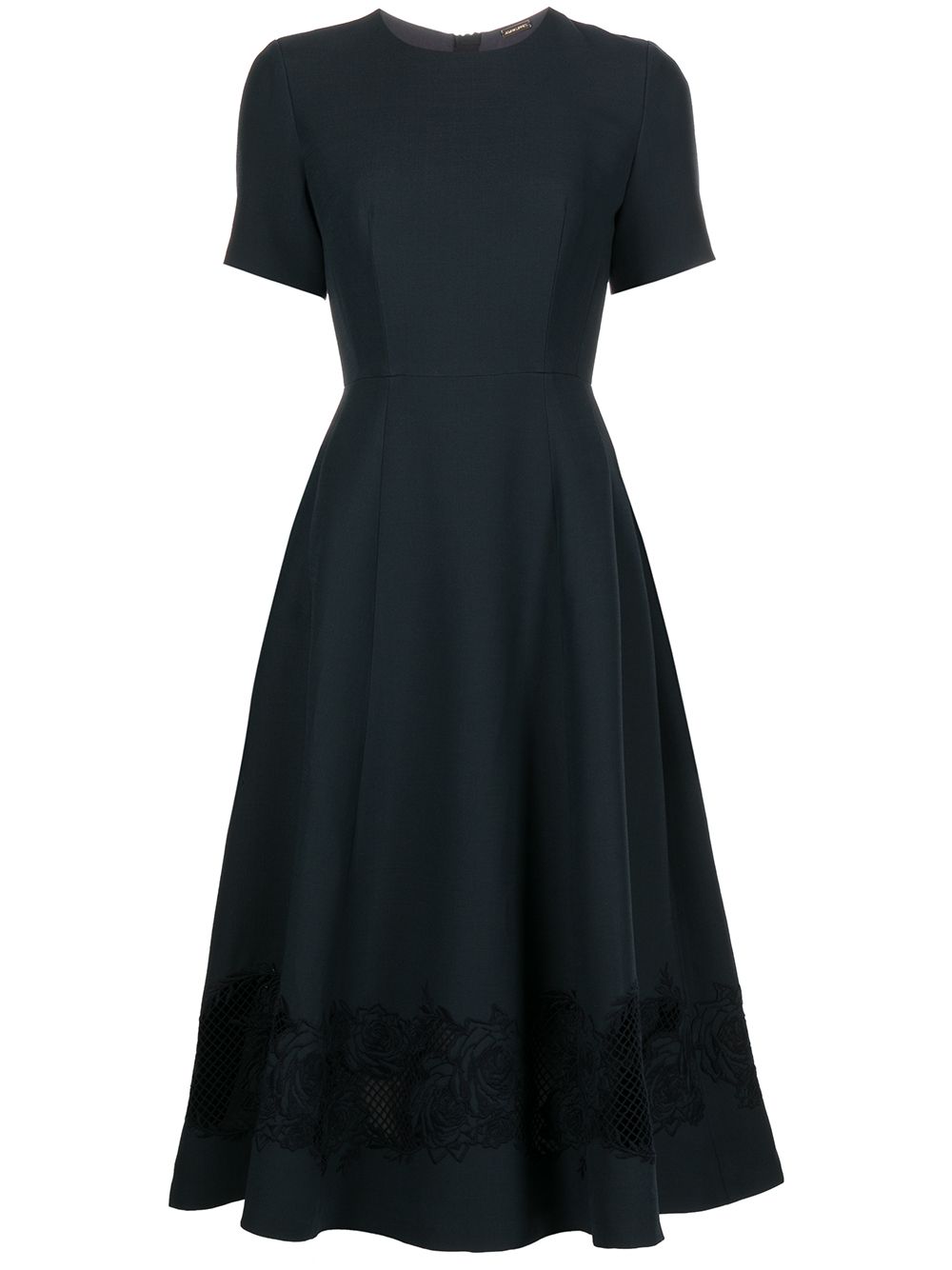 

Adam Lippes vestido con bordado floral - Negro