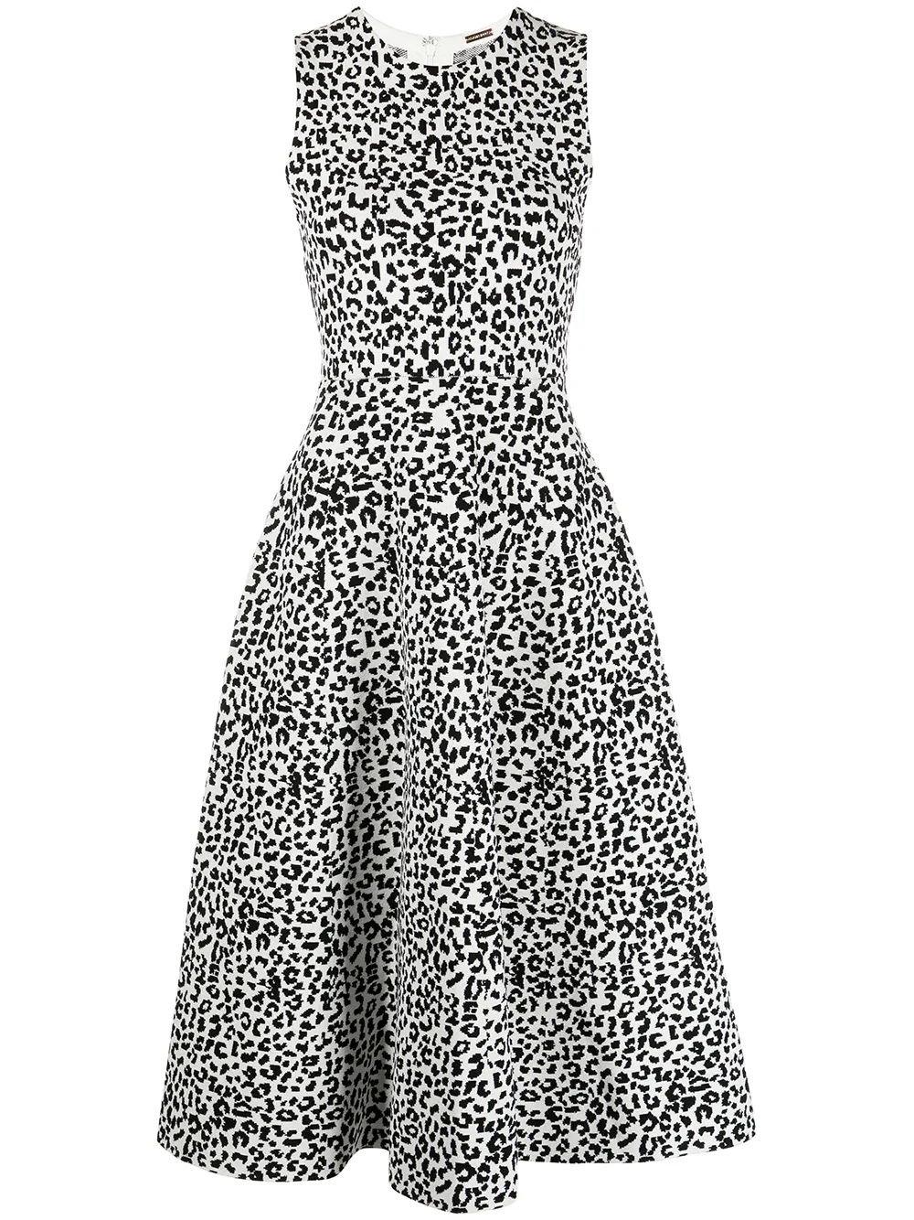 

Adam Lippes vestido con animal print - Negro