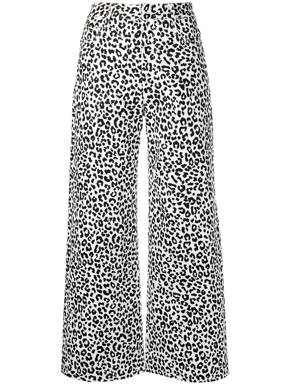 

Adam Lippes leopard-print cropped trousers - Black