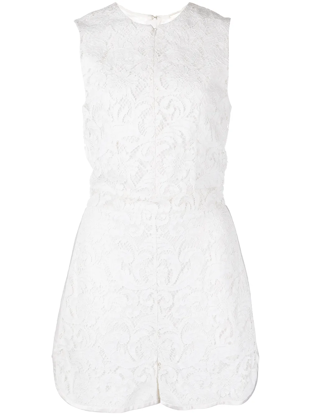 

Adam Lippes floral-lace sleeveless playsuit - White