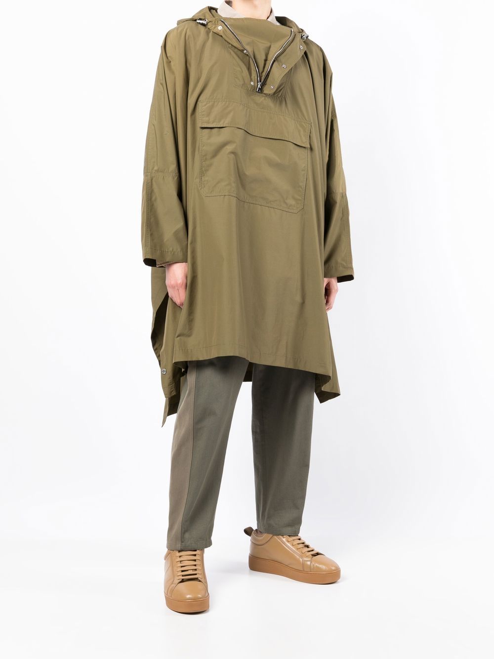 Maison Kitsuné Cape met capuchon - Groen