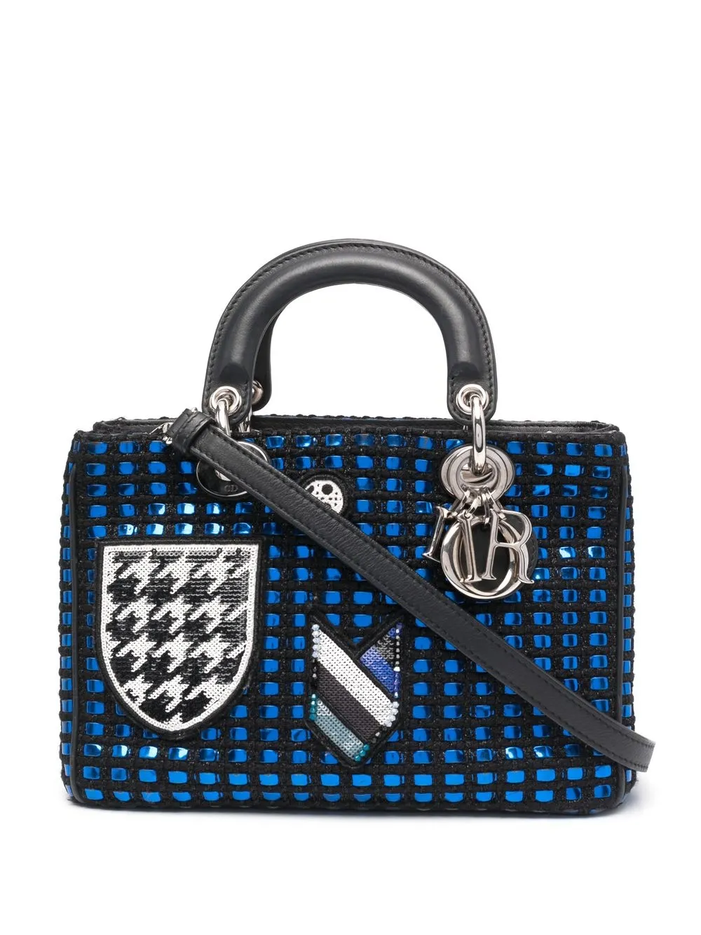 pre-owned Lady Dior tweed 2way bag