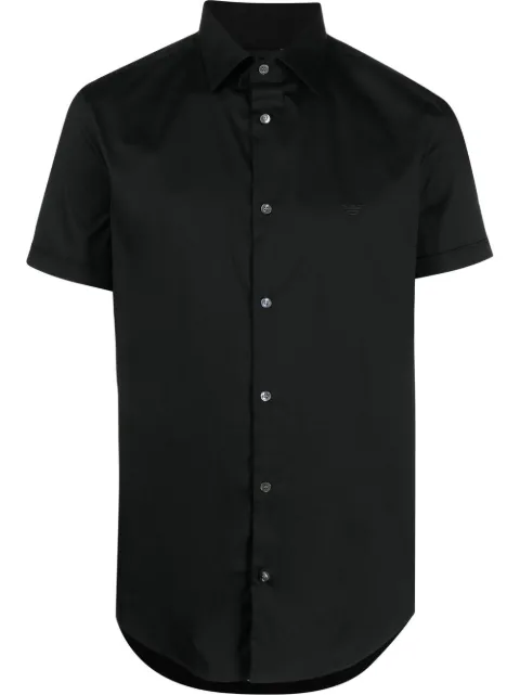 Emporio Armani short-sleeved poplin shirt