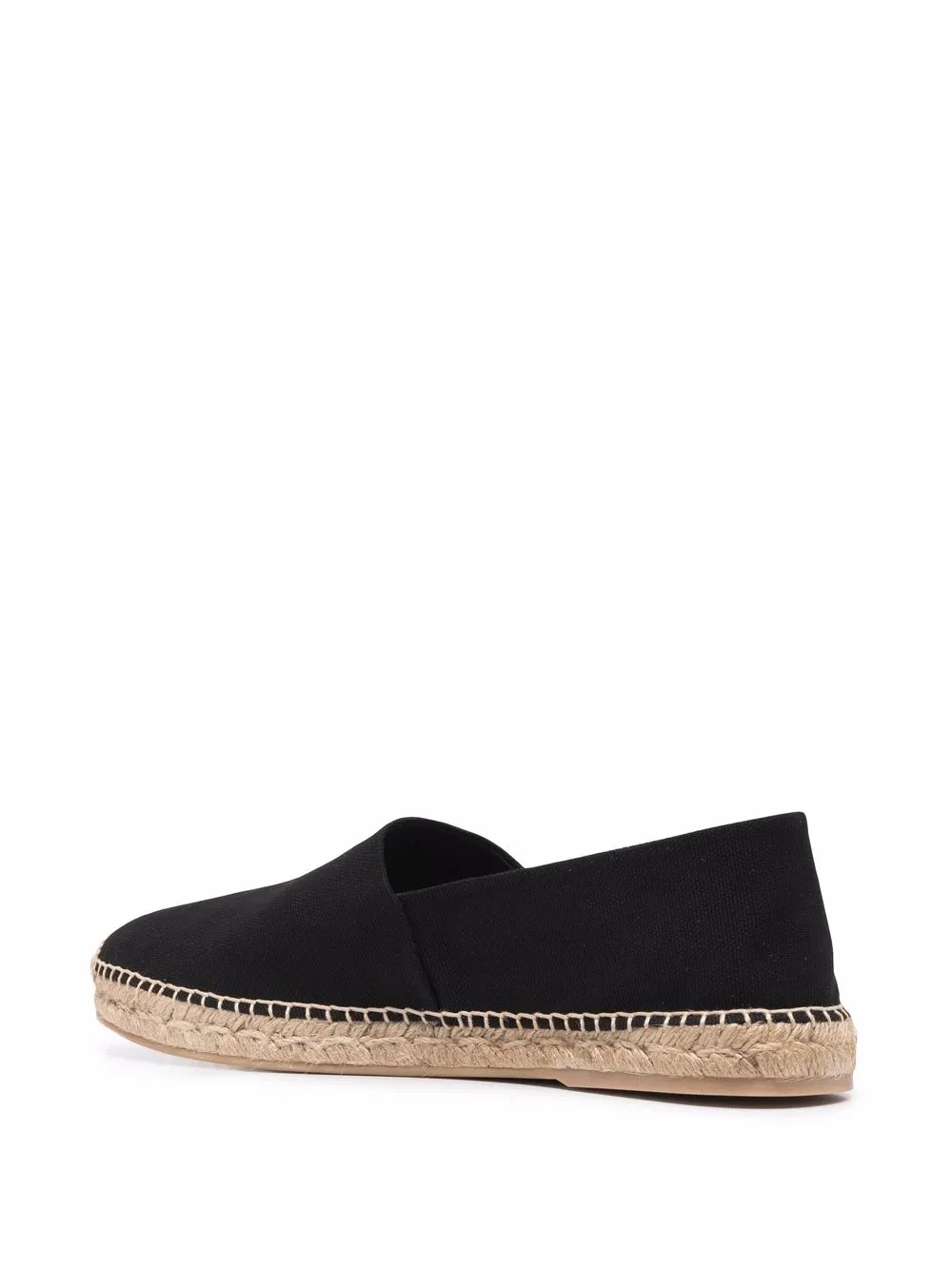 Palm Angels Logo-patch Raffia Espadrilles - Black 