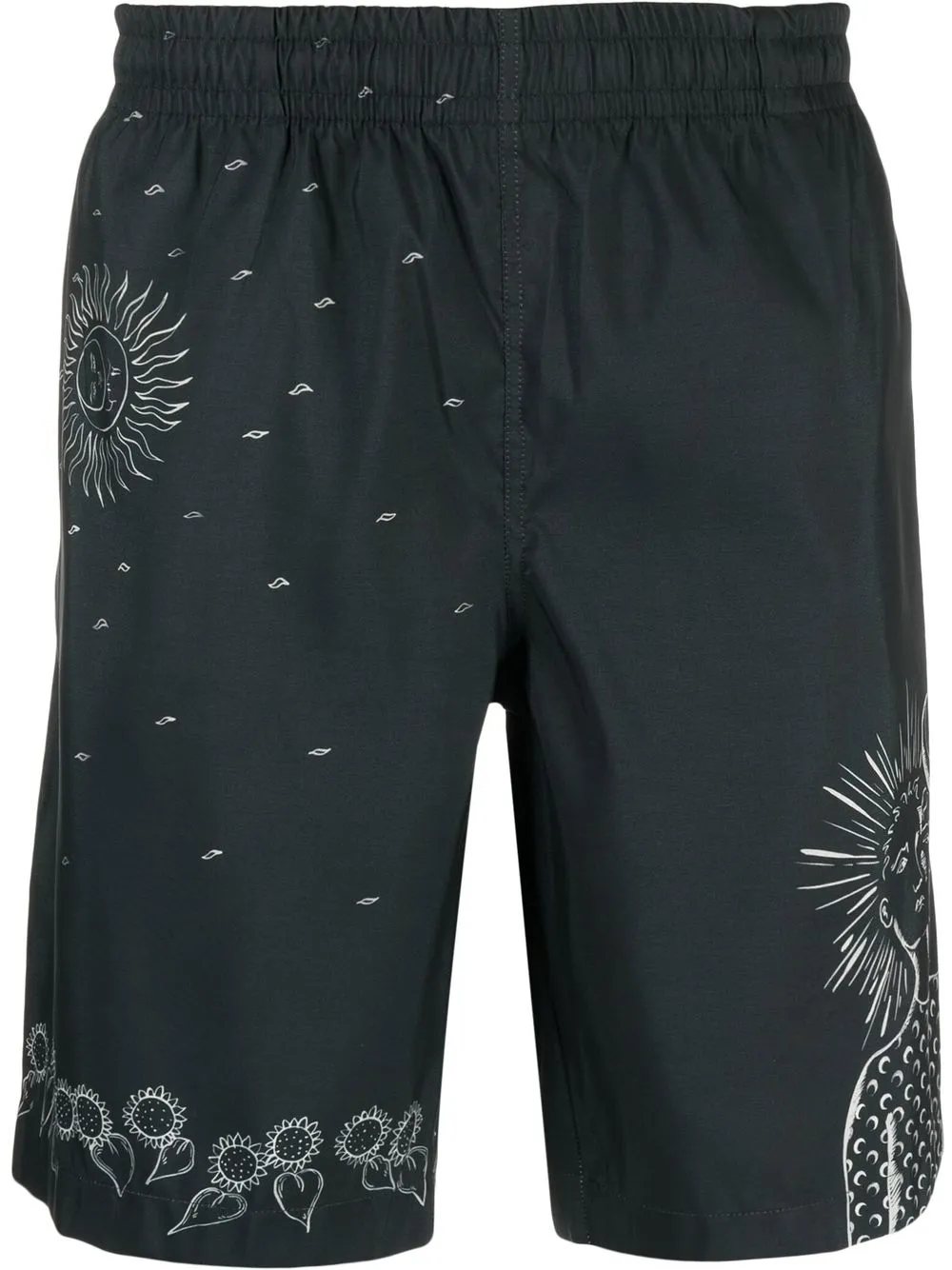 graphic-print swim shorts