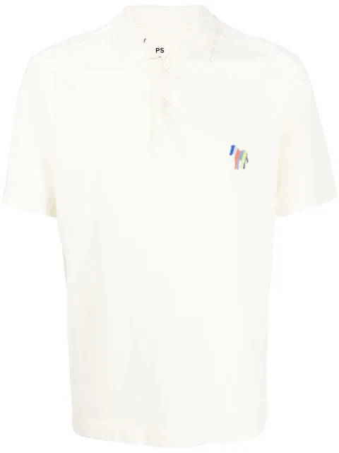 Zebra embroidered polo shirt