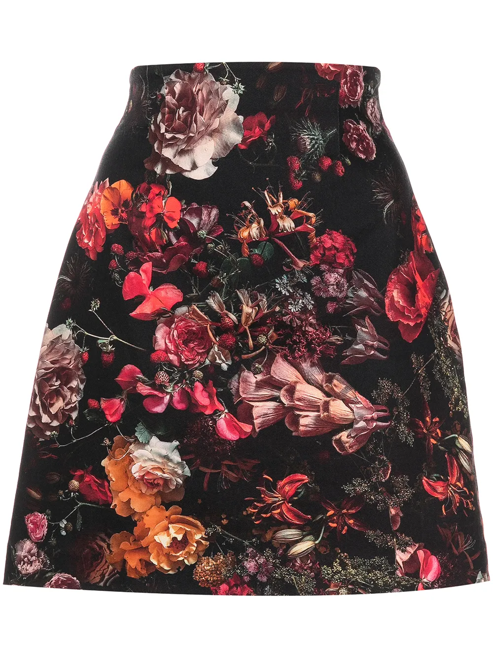 

Adam Lippes floral-print A-line skirt - Black