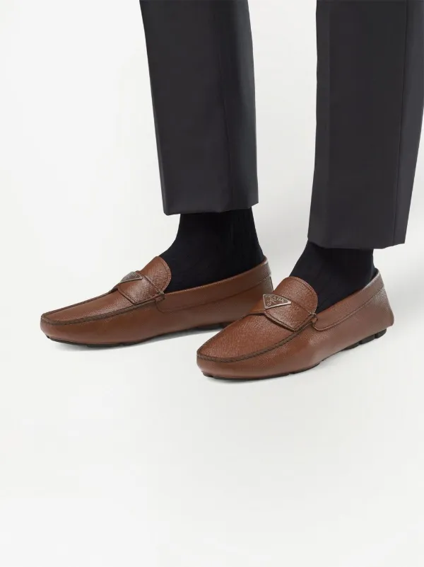 Prada triangle logo penny slot Loafers Farfetch