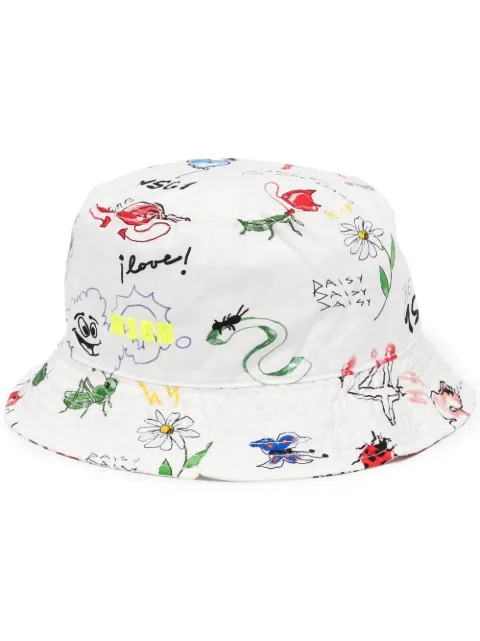MSGM graphic-print bucket hat