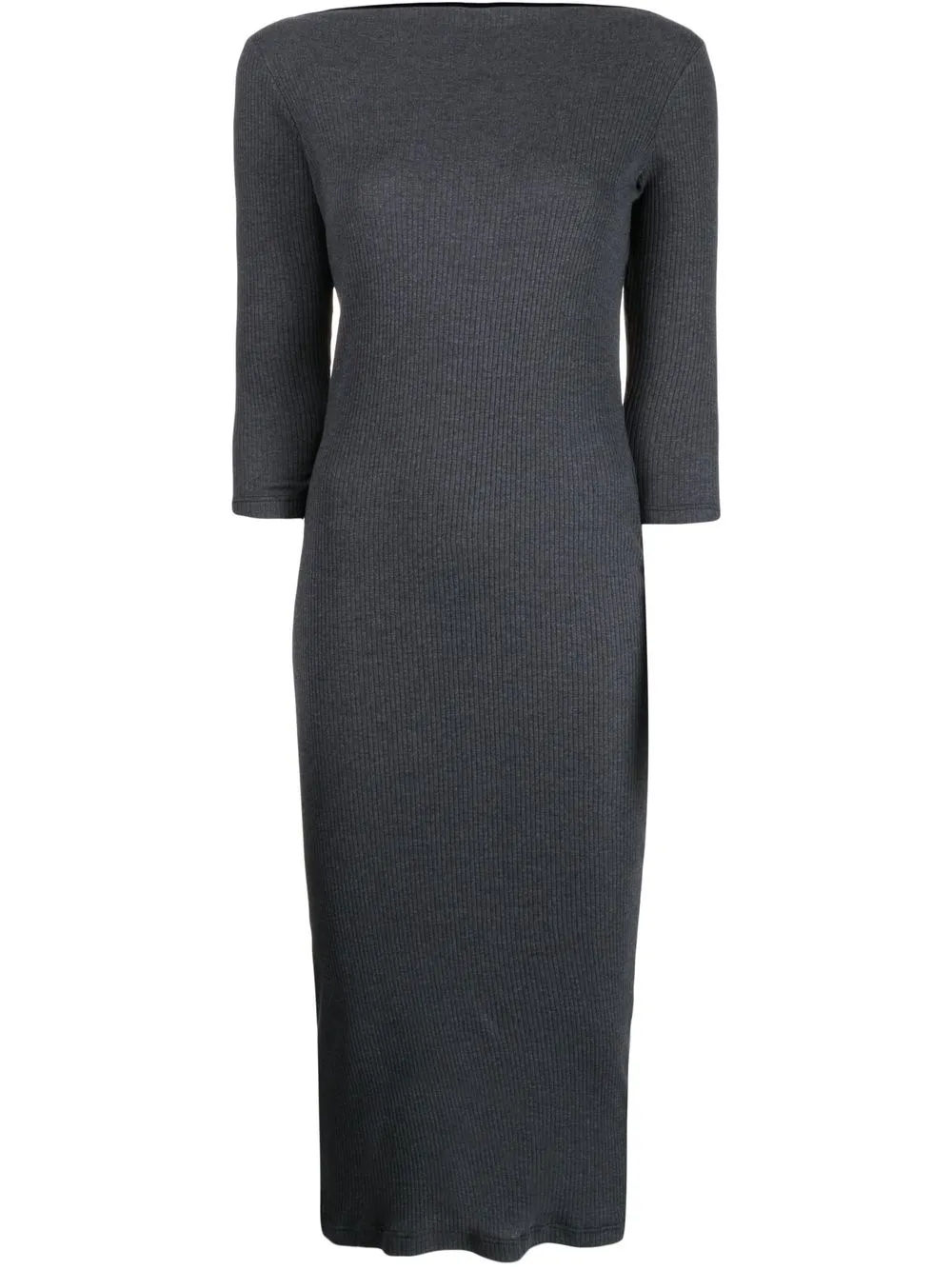 

James Perse vestido midi con cuello barco - Azul