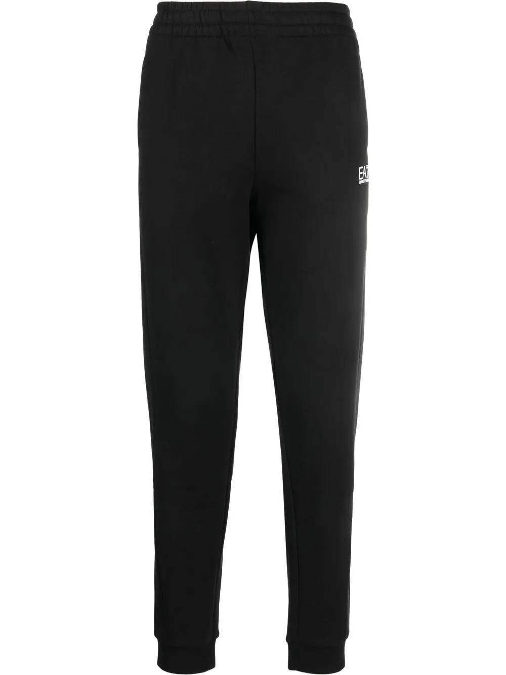 

Ea7 Emporio Armani logo-print cotton track pants - Black