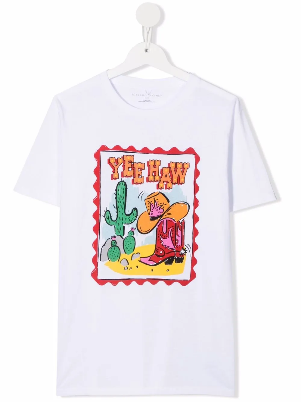 

Stella McCartney Kids playera con estampado Yeehaw - Blanco