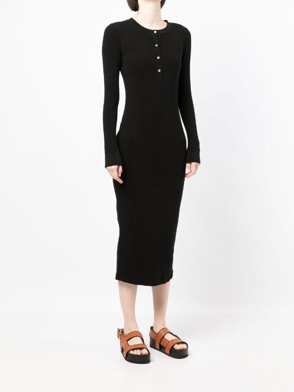 james perse ribbed henley dress