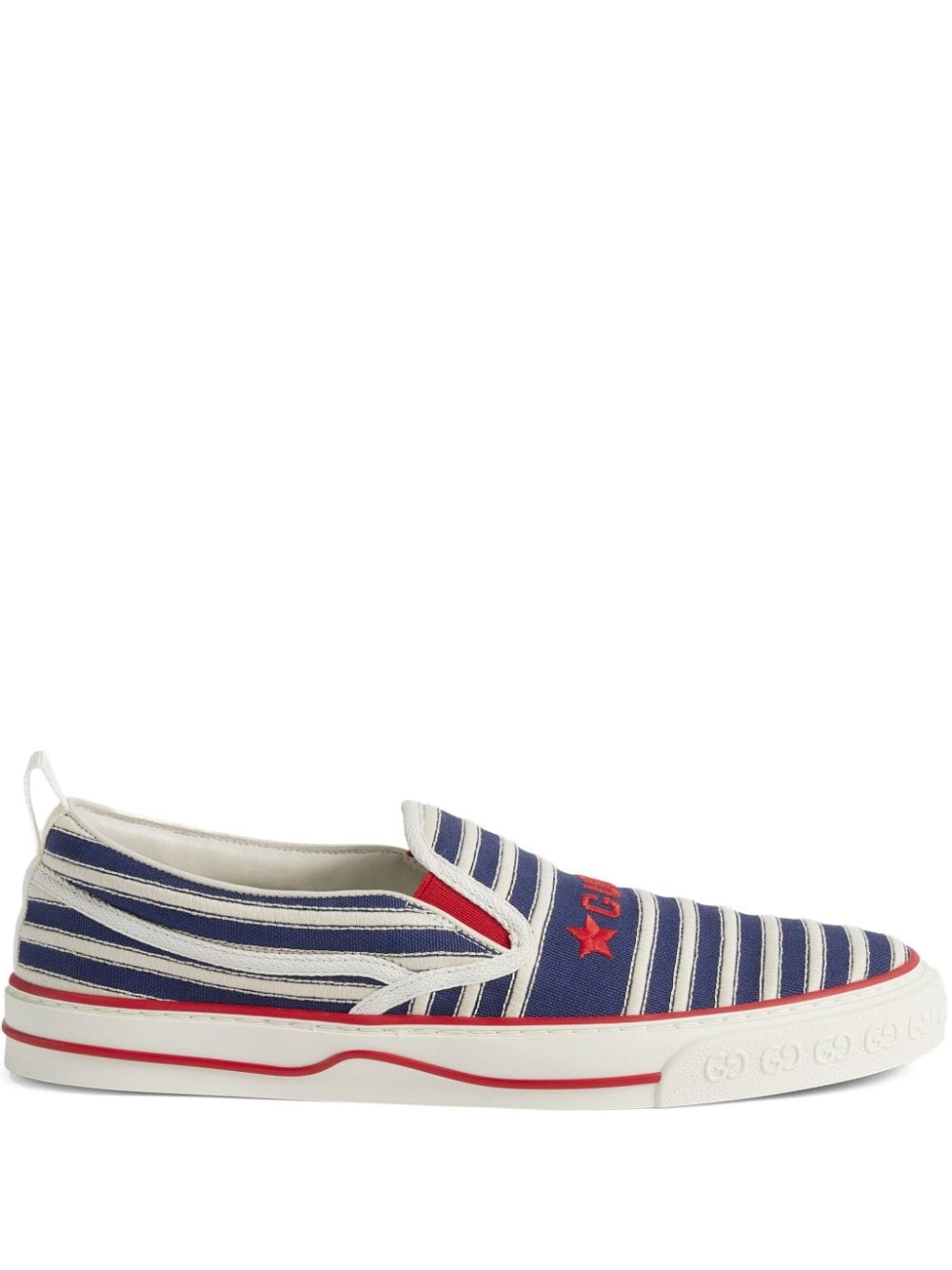 1977 striped slip-on trainers