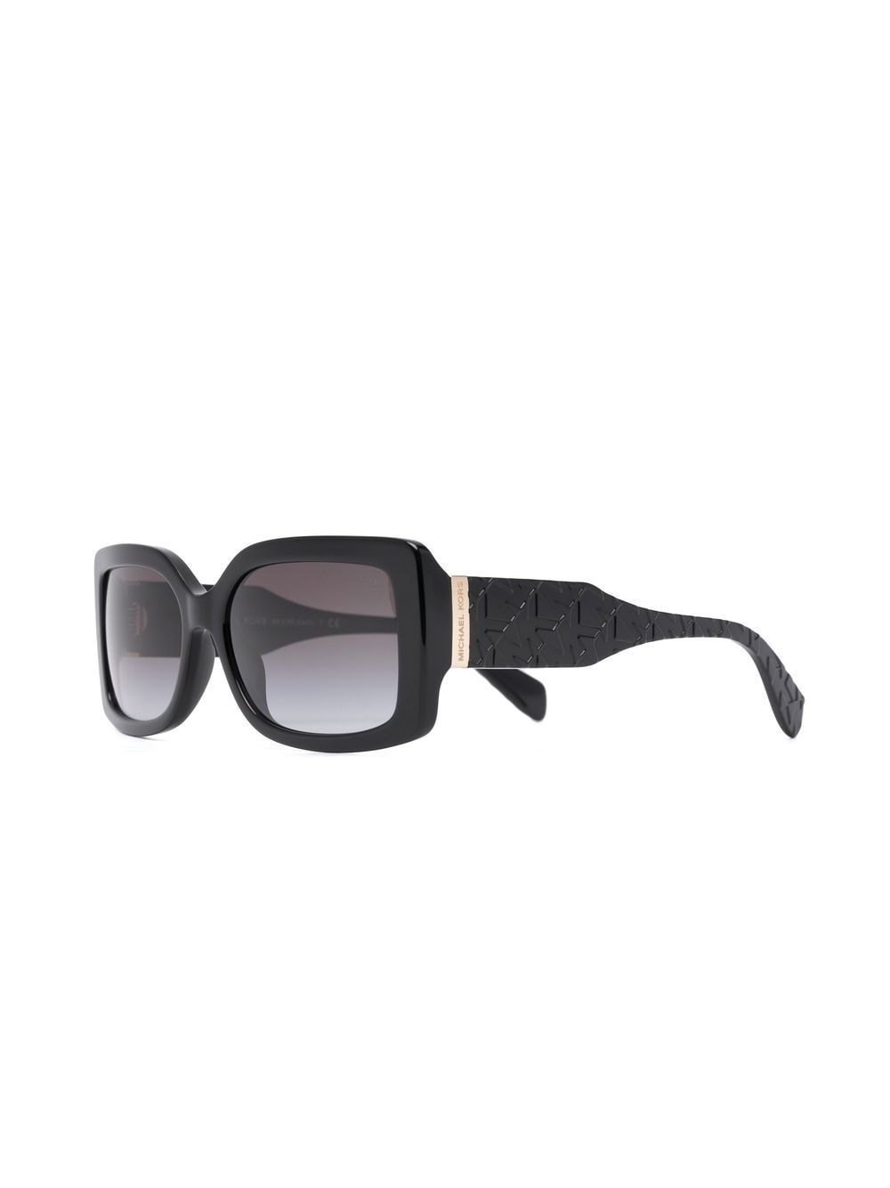 Michael Kors Corfu zonnebril met rechthoekig montuur - Zwart