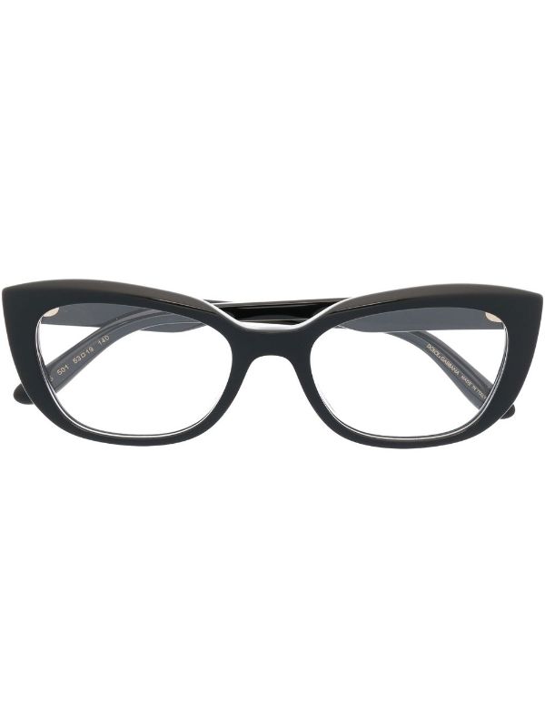 Dolce & Gabbana Eyewear logo-plaque cat-eye Frame Glasses - Farfetch