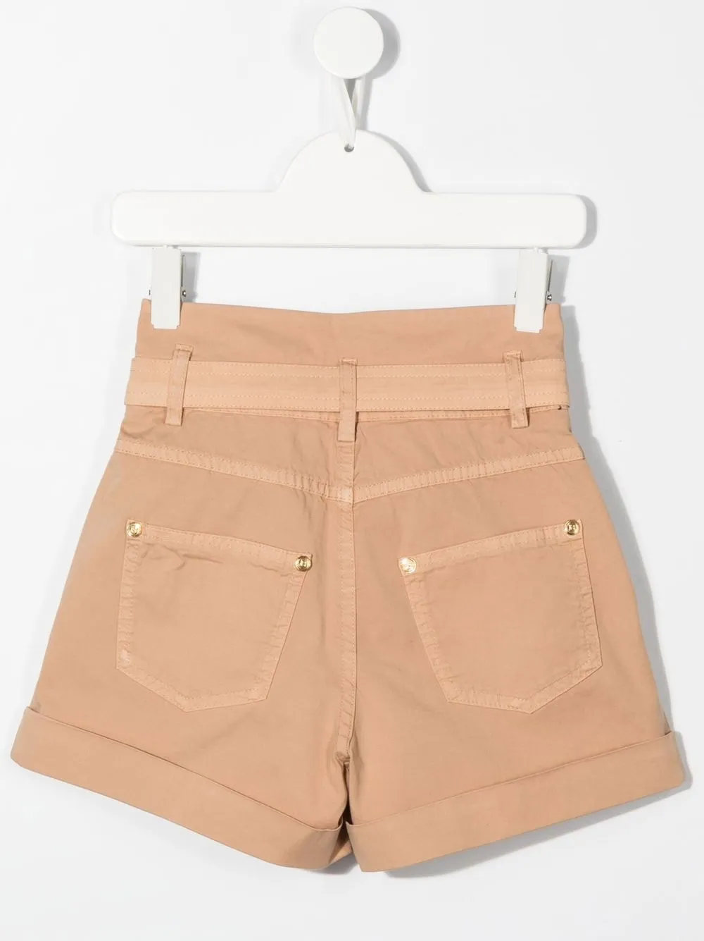  Balmain Kids Shorts Mit Hohem Bund   Nude 