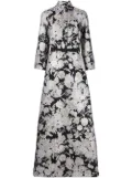 ERDEM Ethel floral-jacquard gown - Black