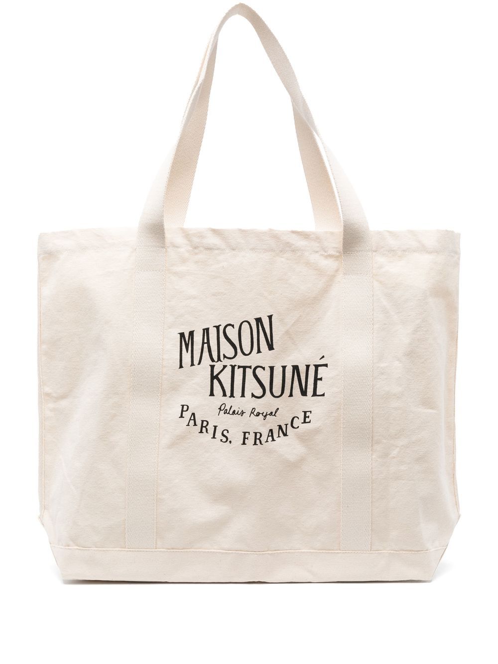 

Maison Kitsuné tote con logo estampado - Neutro