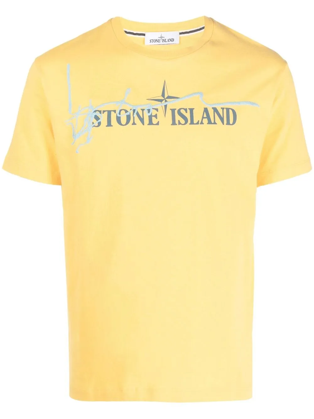 

Stone Island playera con logo estampado - Amarillo