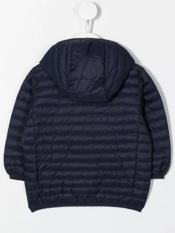 Save The Duck Kids Hooded zip up Quilted Jacket Blue FARFETCH TR