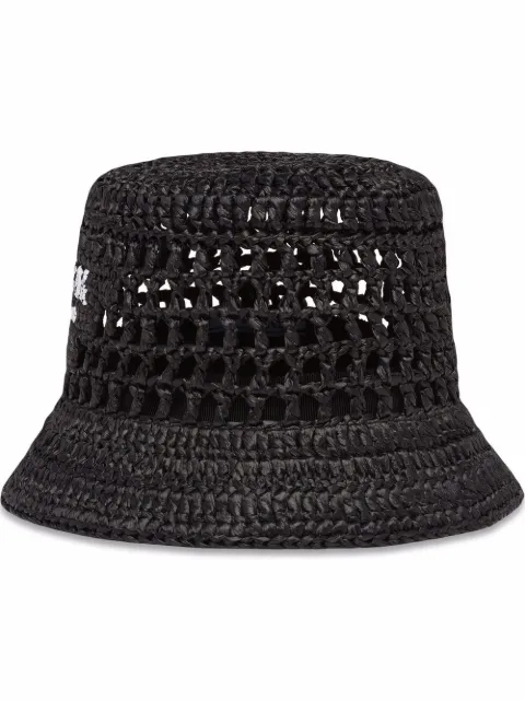Prada raffia bucket hat