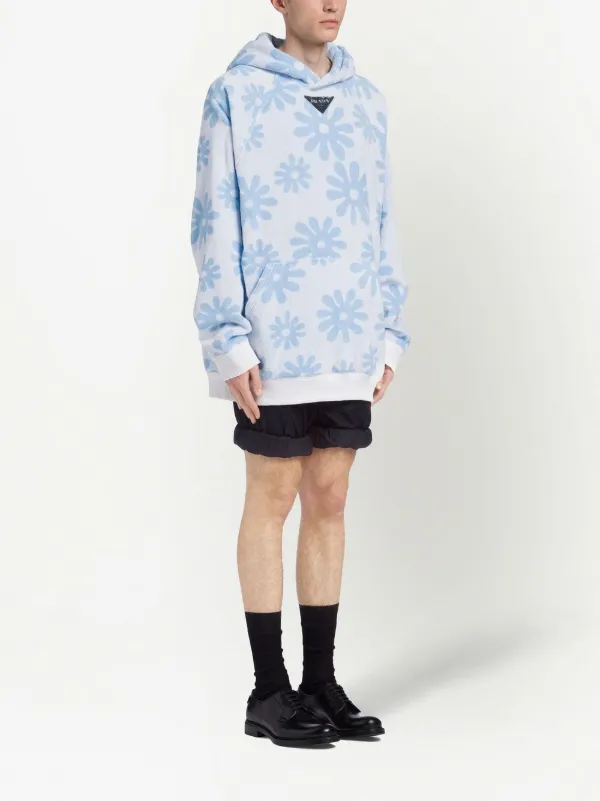 Prada Hoodie Mit Blumen-Print - Farfetch