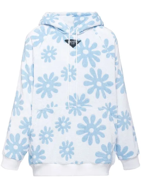 Prada jacquard terrycloth hoodie