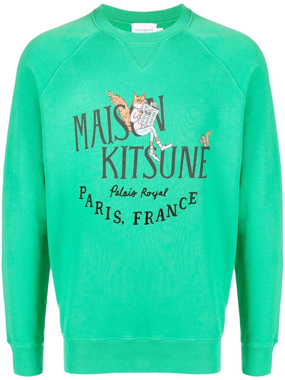 

Maison Kitsuné playera con logo estampado - Verde