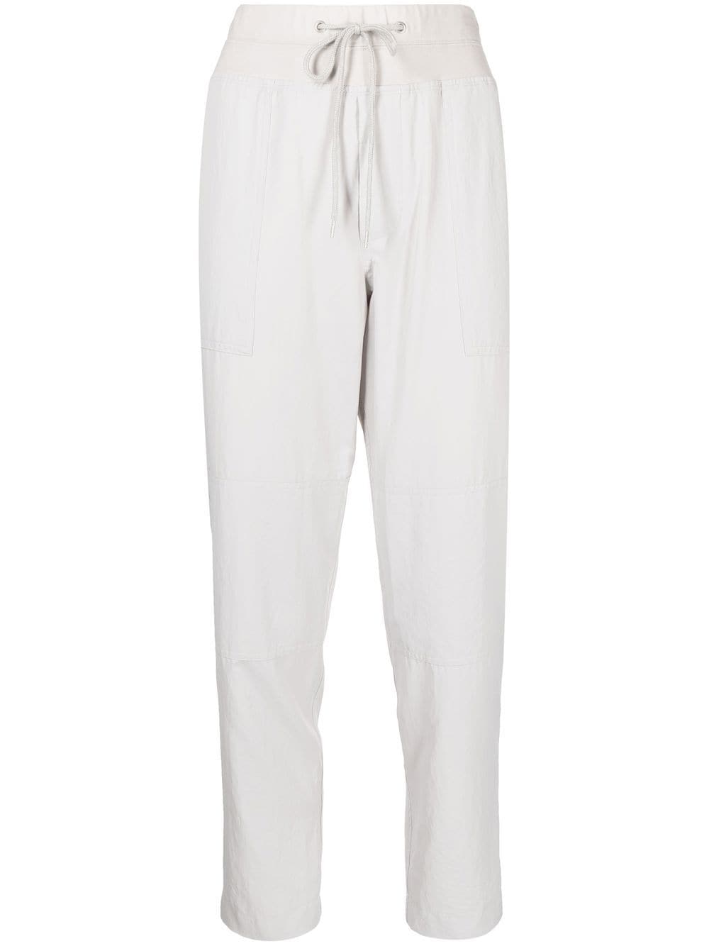 James Perse High-waisted Drawstring Track Pants In Nude