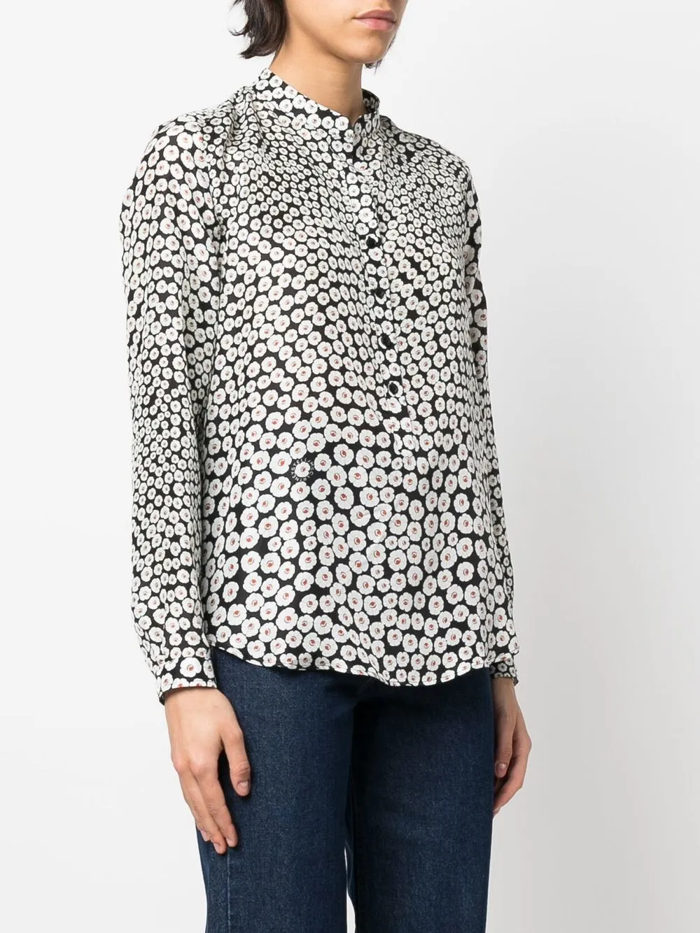 Stella McCartney Blouse met bloemenprint Zwart