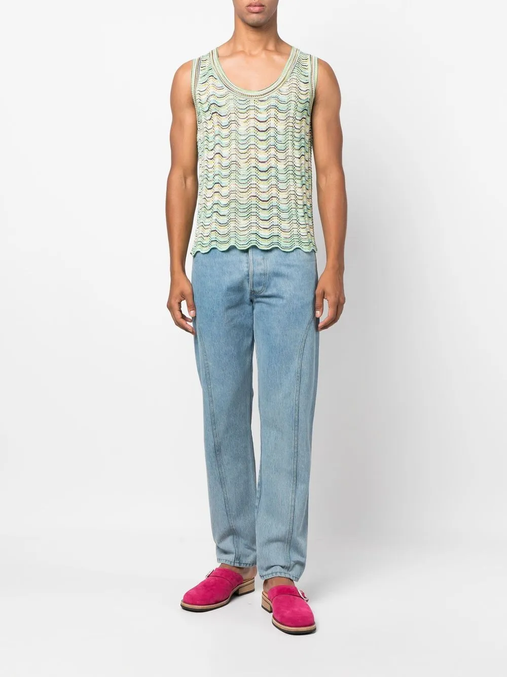 Missoni Pre-Owned 00's opengebreide tanktop - Groen