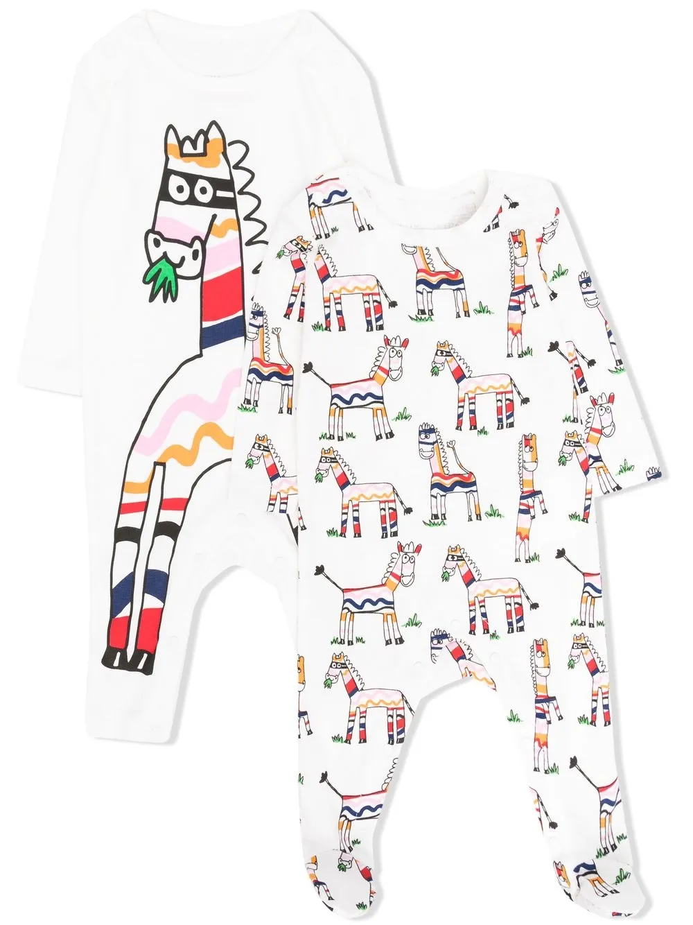 

Stella McCartney Kids romper con estampado de cebra - Blanco