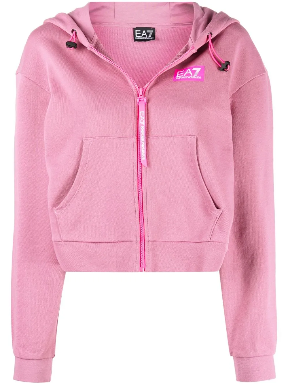 

Ea7 Emporio Armani logo-print zip-up hoodie - Pink