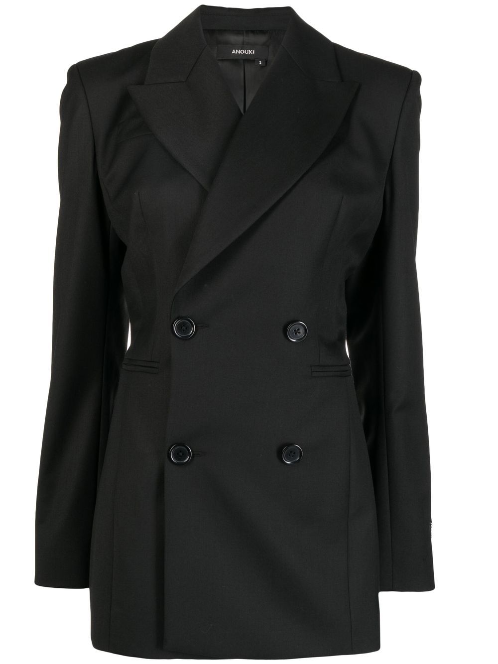 

ANOUKI blazer con doble botonadura - Negro