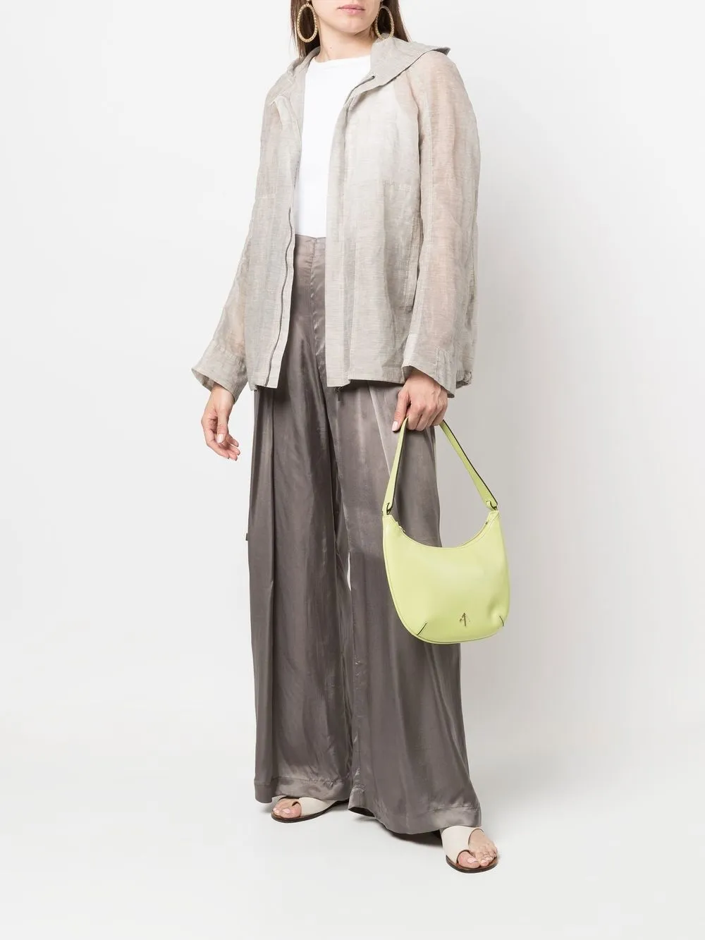 Gentry Portofino High waist palazzo broek - Grijs