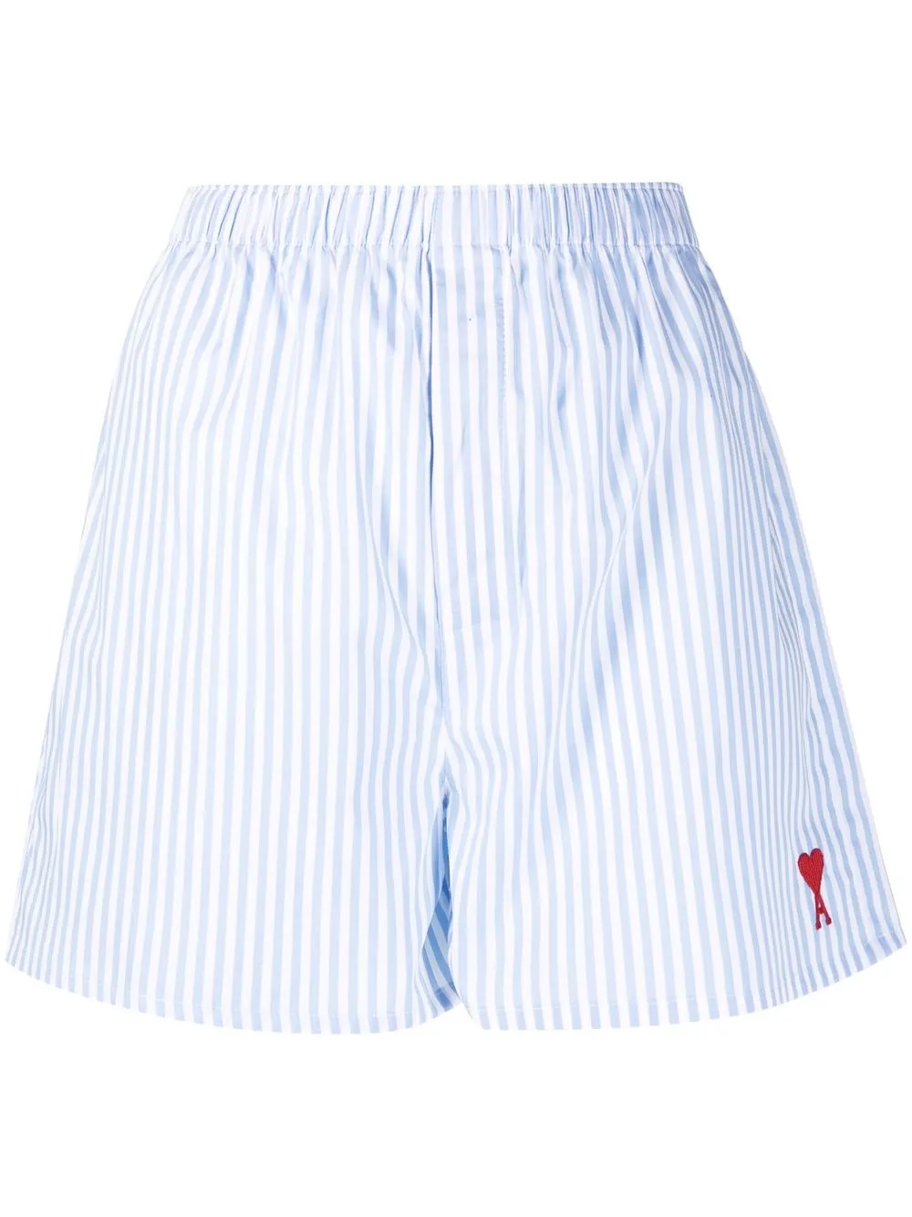embroidered-logo elasticated waistband shorts