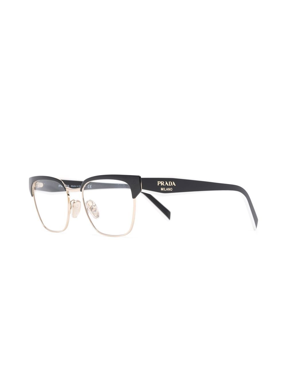 Prada Eyewear Bril met logodetail - Zwart